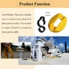 6 Pcs Yellow Electrical Marine Shore Power Cable Clips, 6