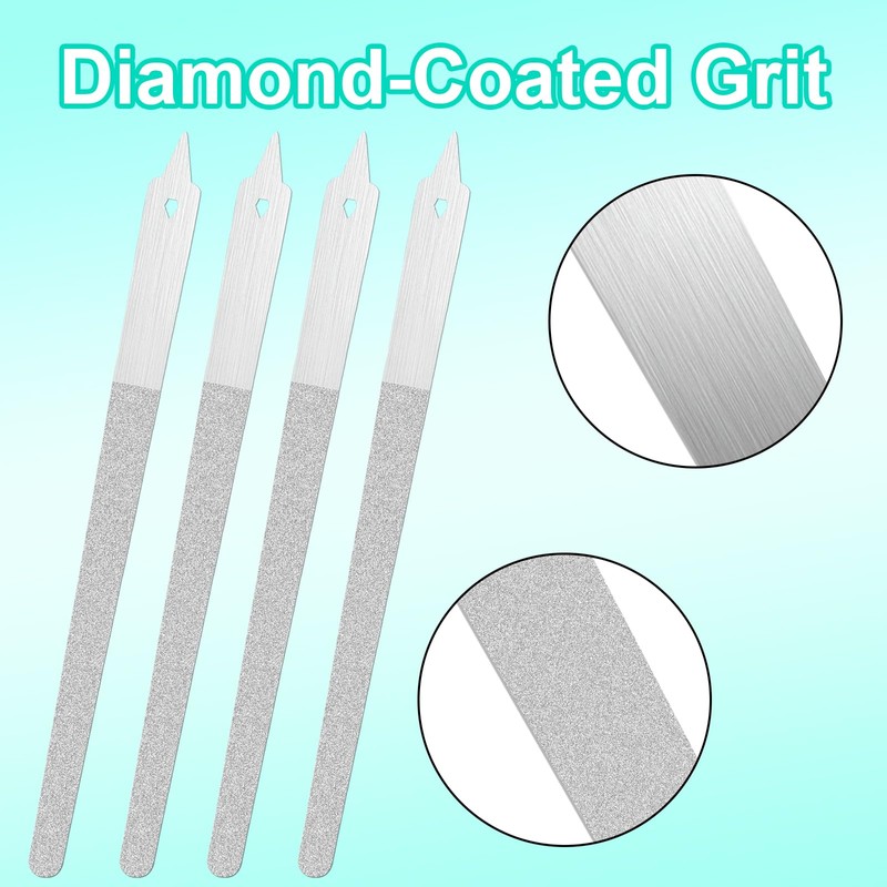 4 PCS Diamond Nail File Double Sided Fingernail Files