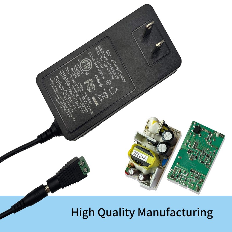GIDEALED 24V Power Supply DC,24V 2A Power Supply 48W Adapter