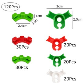120 Stück Pflanzenbieger, 90 Grad Winkel Pflanzenstützklammern , Pflanzenwachstum Bieger, Pflanzen Bieger Clips, Pflanzentrainer für Niedrige Belastung, Gardening Plant Support, 3 Farben, 2 Größen
