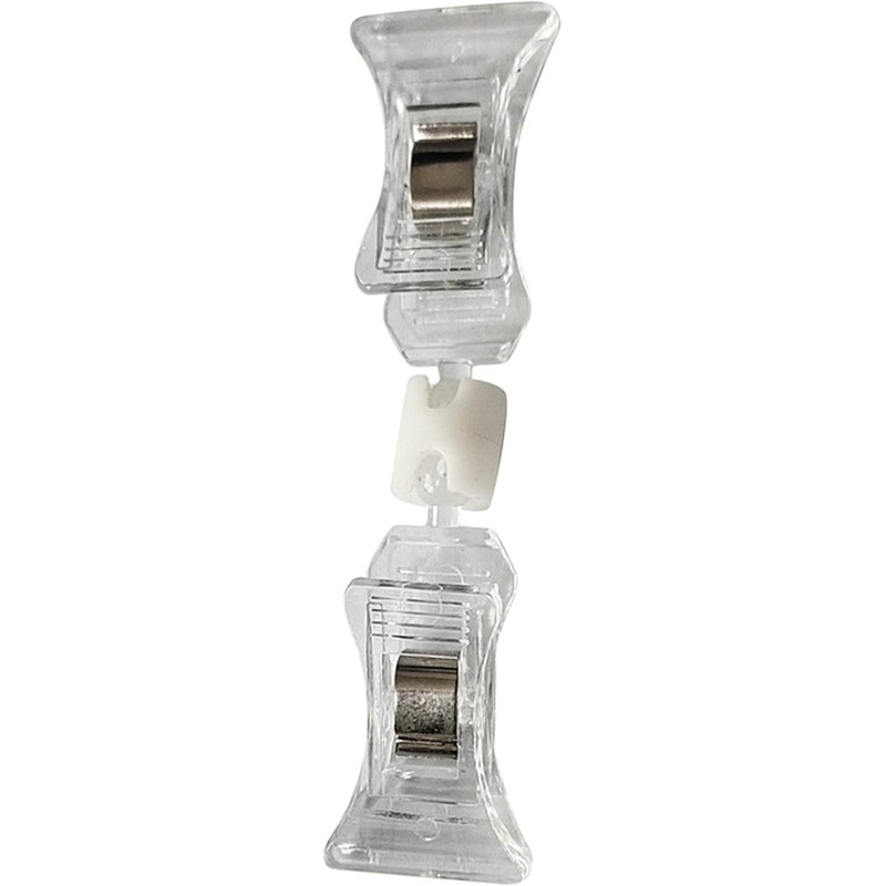 10pcs POP Double Ended Holder Plastic Clip Rotatable Clear Rotatable