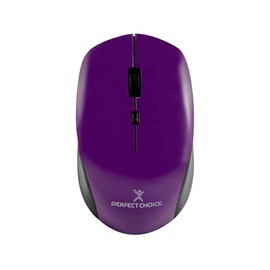 Perfect Choice Mouse Inalambrico Óptico, Ratón Inálambrico, Mouse ergonomico Ajustable, Resolución 2200 dpi, 4 Botones 1600 dpi Root Pro (Morado)     