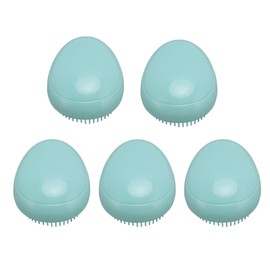 5 Pcs Shampoo Brush Massager Hair Scalp Brush Egg Shaped Brush Round Handle Comb Scalp Scrub Scalp Massager