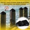 Landical 4 Pcs Marine Dock Piling Cap Piling Cone 9