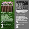 Wood Garden Fence, Natural Wooden Solid Log Edging Border Decorative