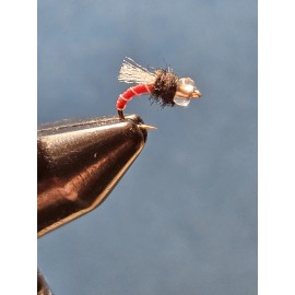 Top Secret Red Midge Emerger Fly size 14 Hot Pattern