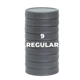 Jumterlee 9 Pack Gray Regular Mouth Mason Jar Lids with Silicone Rings,9 Color to Choose, Plastic Mason Jar Lids,Plastic Canning Lids, Fit Ball,Kerr and More (Gray)