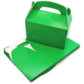 Zugar Land Green Treat Favor Boxes (12 Pack) Paper. Great Gift Box Container for Candy, Lolipops, Suckers ect, Birthday Party.