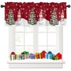 Tokusyou Christmas Net Curtain Decorative Christmas Curtain Red Curtain The