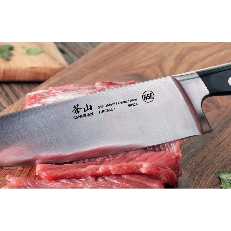 Cangshan V2 Series 59526 German Steel Forged Chef Knife, 8-Inch