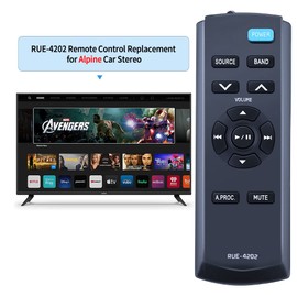PZL RUE-4202 Replacement Remote Control fit for Alpine Car Stereo CDE-HD137BT CDE-HD138BT CDE-164BT CDE141 UTE93DAB CDE-190R CDE-177BT CDE-178BT CDA-117E CDE-HD149BT