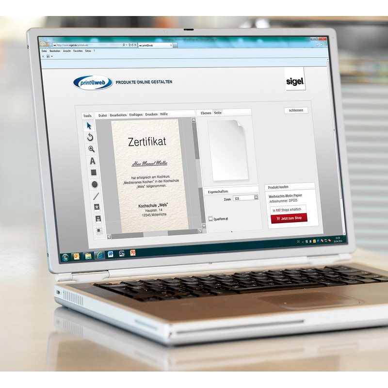 SIGEL DP244 Textured Writing Paper, papyrus motif, A4, 200 gsm,