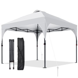 Oneofics Pop Up Canopy, 10x10 FT Instant Outdoor Canopy Tent with Carrying Bag, 3 Adjustable Heights - Portable for Event, Parties, Camping and More Outdoor Activities