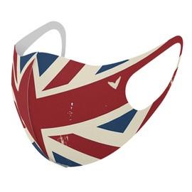 Design Mask, Set of 2, Polyester, Washable, Cloth Mask, Unisex, 011607 British Foreign Flag