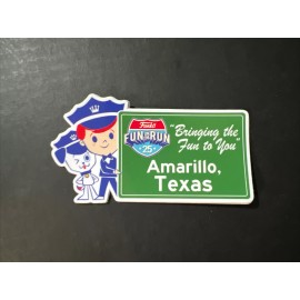 Funko Fun on The Run 25th Anniversary Freddy Amarillo Texas Sticker