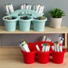 RAUVOLFIA 6 Pack Classroom Caddy Storage Basket with Handle, Plastic