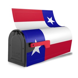 Ykklima Texas Lone Star State Flag Pattern Magnetic Mailbox Cover Waterproof MailWraps Letter Box Cover for Garden Yard Outdoor Decor Large Size - 25.5 x 21 in