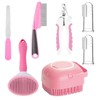 Pet Grooming Brush Kit, Dog Brush for Shedding with Nail