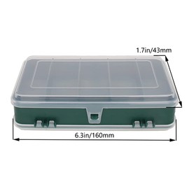 Auniwaig 2PCS Component Storage Box 16cm PP Electronic Component Containers Parts Organizer Translucent Hardware Boxes for Hardware, Screws, Bolts, Nuts, Nails, Beads, Jewelry (16x9.5x4.3cm)