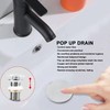 Bathroom Pop Up Drain Control Water Flow Copper Chrome Plating