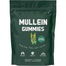 Mullein Gummies for Respiratory Support - Herbal Supplement with Immune System Benefits - Vegan, Non-GMO, Gluten Free - 60 Count