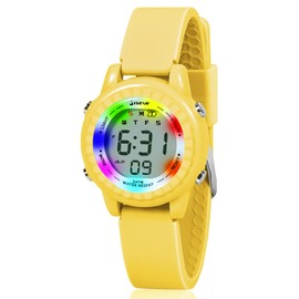 SUPZOE Toys for 4-11 Year Old Kids, Kids Digital Watch Age 6-13 Toddler Watches for Girls Gifts for 5-12 Year Old Girls Easter Birthday Xmas Gifts for Girls Age 3-12 Learning Toys for Girls - Yellow