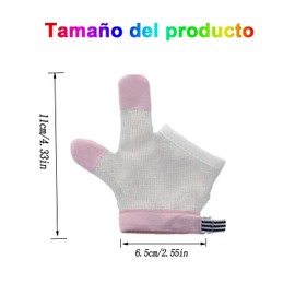 WADY Tope para Chuparse El Dedo | 1 Par Protector De Succión De Dedos Resistentes Mordeduras,Tapón Ventosa Pulgar Y Protesucción Pulgar, Protectores para los Dedos para BebéS (Rojo, M)