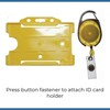 PCL Media ltd Yellow Retractable Badge Reel with Carabiner Clip