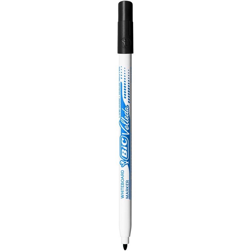 BIC Velleda Whiteboard Pens, Dry Wipe Markers in Black, low