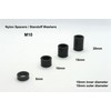 Black Spacers Nylon M10 x 10mm Length, 10.4mm Inner Diameter