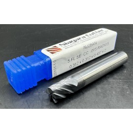 Niagara Cutter 5/16” Carbide CC End Mill - 5 Flute - 7/16” LOC - ALCRN Coated