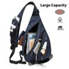 TUDEQU Sling Bag for Men,8 Pocket Sling Backpack Men,19L Sling