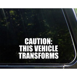 Diamond Graphics Caution: This Vehicle Transforms. Decal 7-1/4" x 3-3/4"