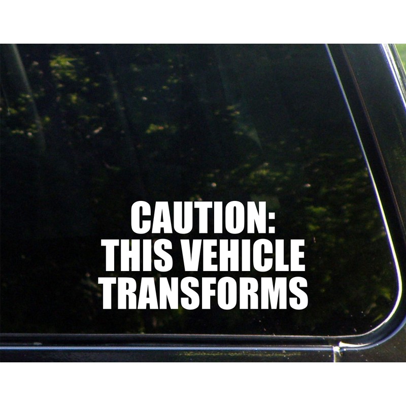 Diamond Graphics Caution: This Vehicle Transforms. Decal 7-1/4" x 3-3/4"