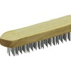 Rolson 42849 4 Row Wooden Handle Wire Brush