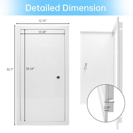 Thicken 1.2mm Drywall Access Panel, 14 x 29 Inch Access Door with Lock and Key, Heavy-Duty Wall Access Panel for Drywall, Ceiling and Plumbing