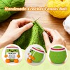 Weming Couple Mini Crochet Tennis Ball Plush with Story Card,