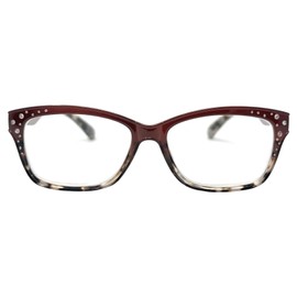 Incredible Bargains The Sophia Glam Vintage Cat-Eye Reading Glasses + 2.75 Brown