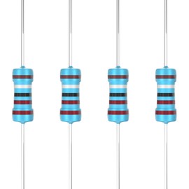GUEEYUAW 100 Pcs 2.2 Ω ohm Resistor 1/4W(0.25Watt) Metal Film Fixed Resistor 0.01 ±1% Tolerance Resistors