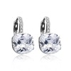 Uloveido Unique Roman Square Clear Cubic Zirconia Lever-back Earrings Valentine