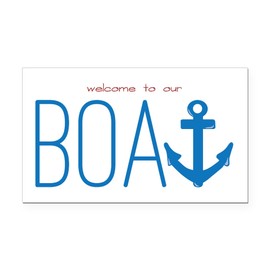 CafePress Welcome to Boat Rectangle Car Bumper Magnet