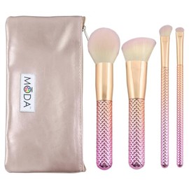 Royal Brush Moda Rose Cosmetic 5 Piece Make Up Complete Kit Brush Set                                                                                 