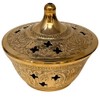 TRINTURA Incense Burner Brass Incense Bowl with Lid and Grid