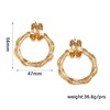 Bamboo Earrings for Women, Statement Exaggerate Bamboo Hoop Gold Plated