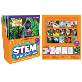 Scholastic SC-809900 Super Science Stem Instant Activities, Grades 1-3, 15 Topics (Pack of 128)