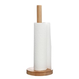 Premier Housewares 1103953 Kitchen Roll Holder Wall Mounted Kitchen Roll Holder Kitchen Roll Stand H31 X W12 Cm X D12 Cm Brown