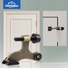 HOMOTEK 2 Pack Hinge Pin Antique Brass Door Stopper, Adjustable
