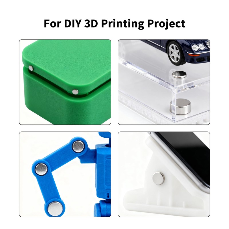 Imdinnogo 3D Printer Accessories 4×2mm Round Magnets Kit(20Pcs) for DIY