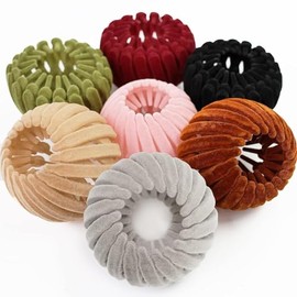 Triko Set de 7 Pinzas para Cabello de Nido de Pájaro, Pinza Mágica para el Cabello, Horquilla con Placa de Nido, Accesorios para Cabello, Coleteros pa