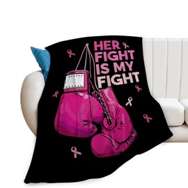 Manta de boxeo de forro polar suave y cálida, con guantes de boxeo, ligera, mullida, acogedora manta temática deportiva para niñas y mujeres, adecuada para sofá, cama, 50 x 40 pulgadas
